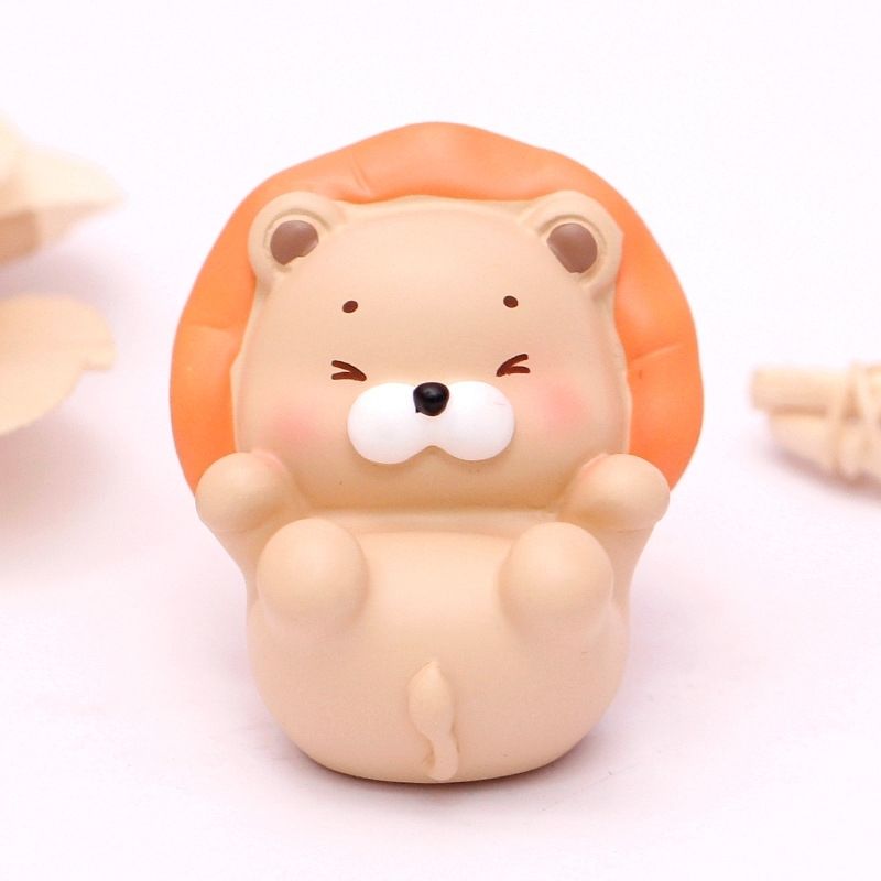 可爱迷你狮子烘焙蛋糕装饰小摆件汽车车载桌面装饰品学生毕业礼物小