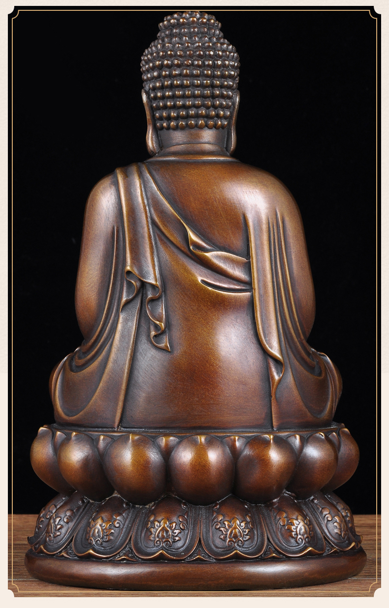 莲善堂纯铜释迦牟尼佛摆件释迦摩尼铜像家用寺庙佛堂供奉佛教佛具用品