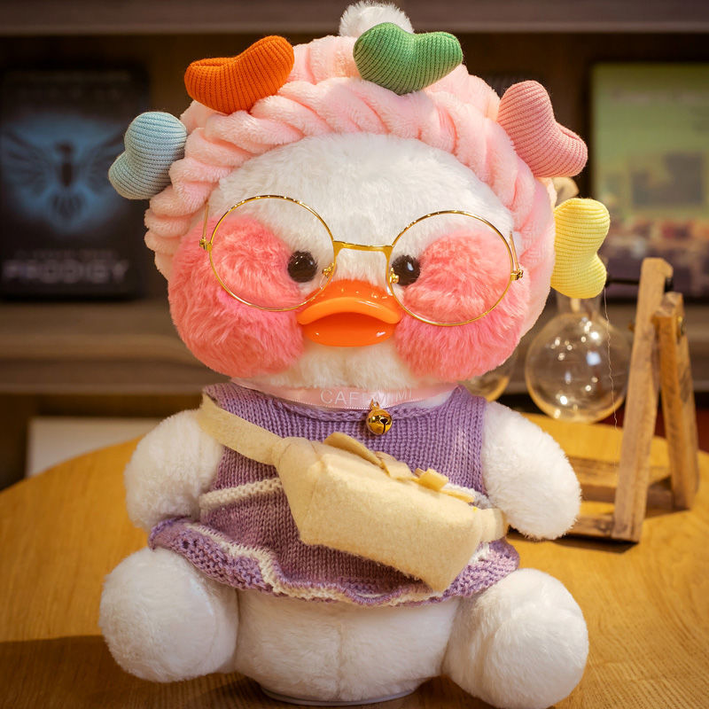 万代网红情人节礼物网红鸭复读鸭毛绒玩具偶公仔儿童小黄沙雕会说话的