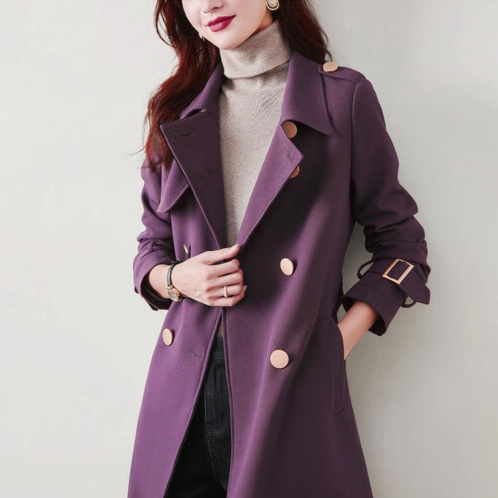 寇恙kouyang春装风衣女中长款年新款时尚百搭修身显瘦高端气质女装