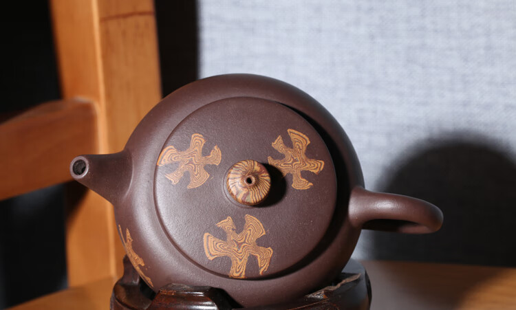 皖宣陶艺宜兴紫砂茶壶国工陈彩敏绞泥壶原矿紫泥家用泡茶壶功夫茶具壶