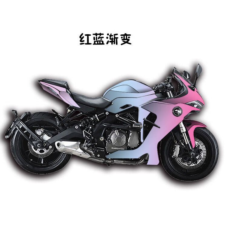 适用于钱江赛600350贴花600摩托车贴纸改色膜贴画防水黑白全身贴版画