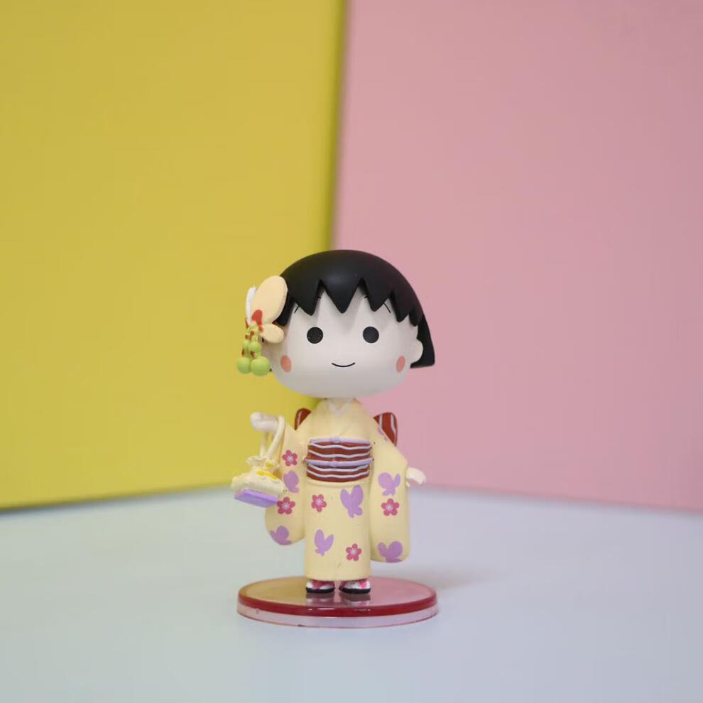 日本樱桃小丸子盲盒和服系列2盲盒女生可爱娃娃车载桌面摆件送朋友