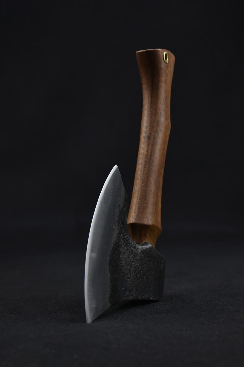 龙泉纯手工锻打加厚加重骨斧屠夫商用斩大骨斧头家用锋利剁骨刀维京