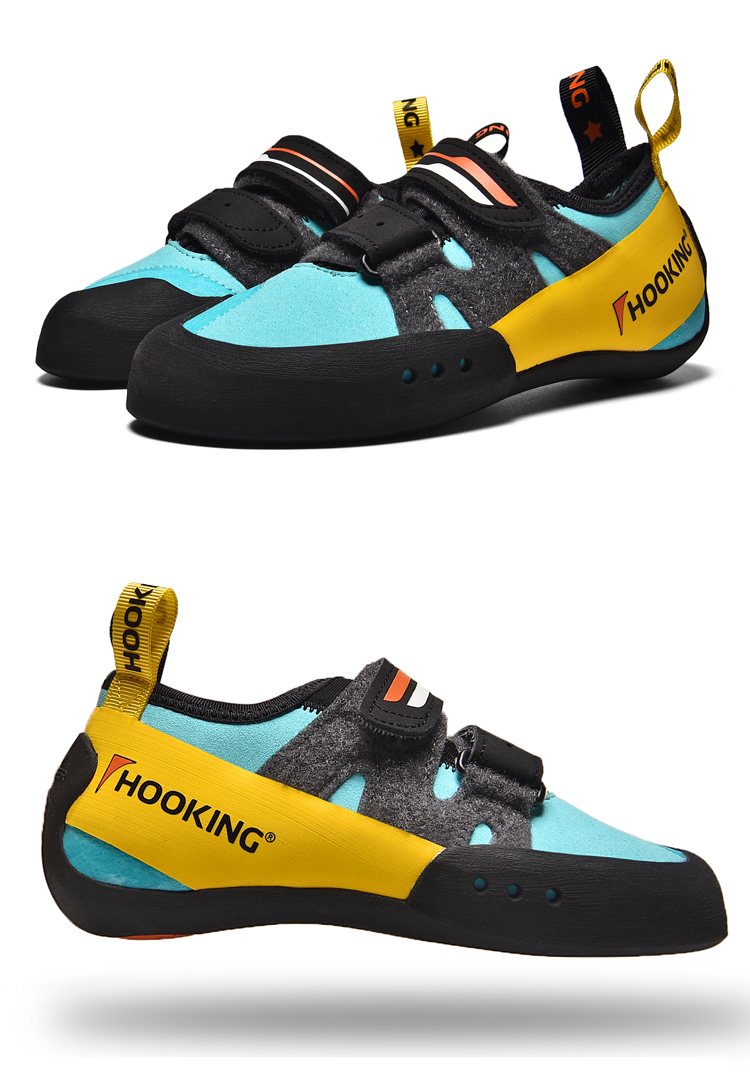 攀岩鞋hooking儿童攀岩鞋抱石鞋入门训练鞋室内攀岩鞋粘扣sand沙色31
