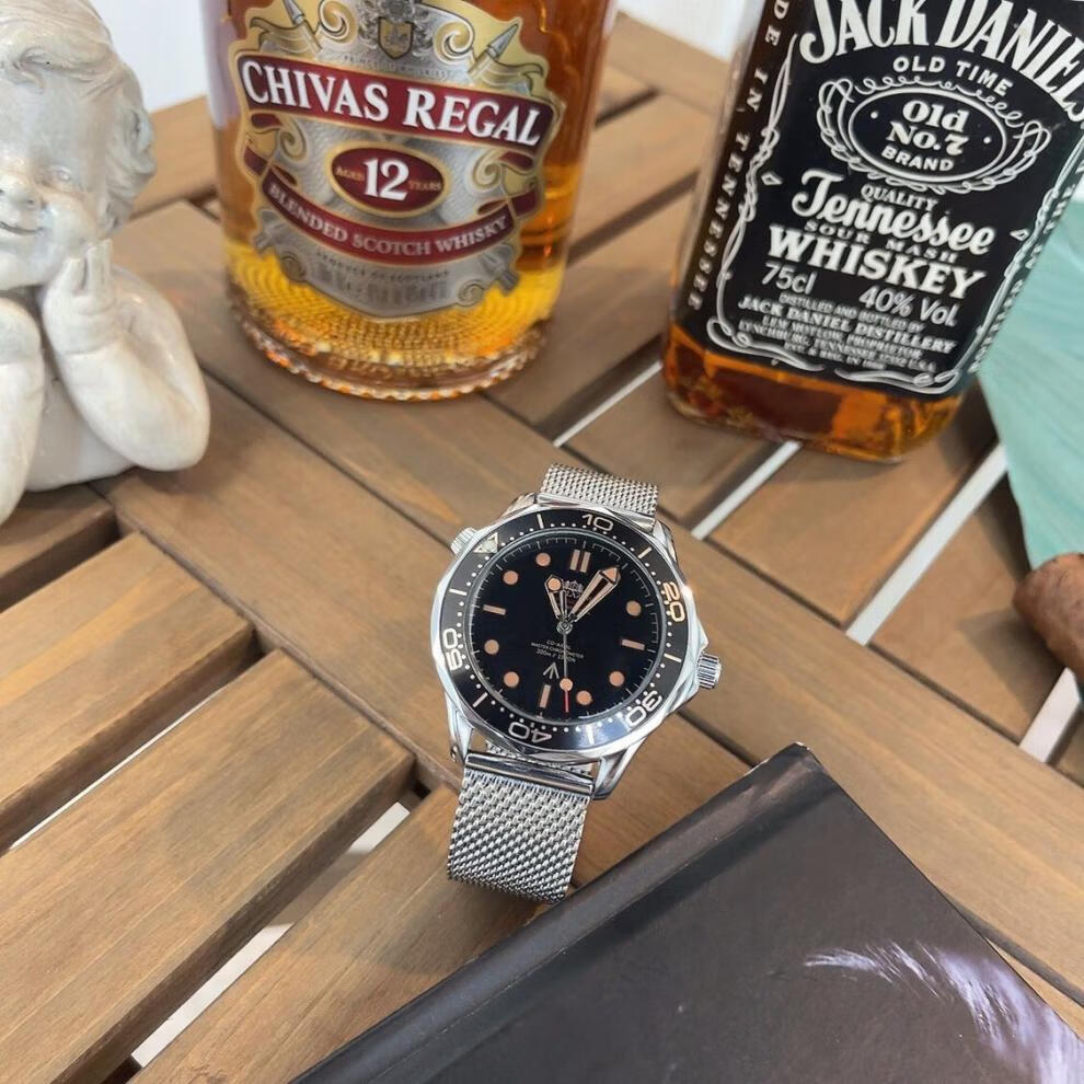 户外战术休闲时尚全自动机械表男士钢带网带夜光商务防水休闲百搭手表