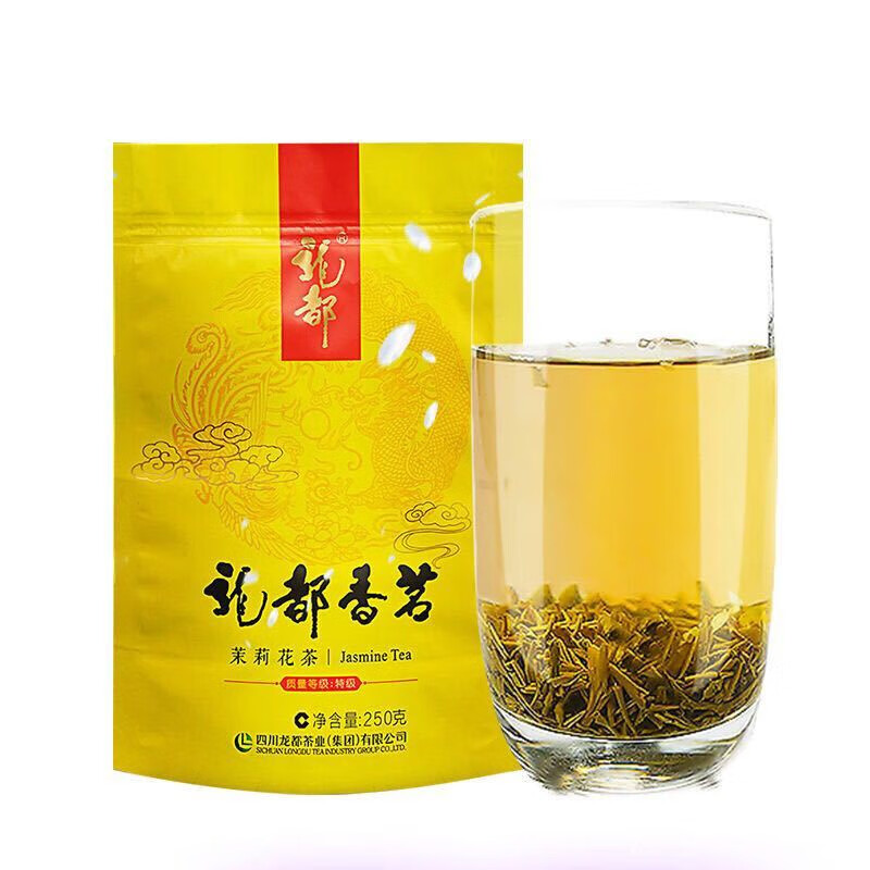 龙都飘雪2021年新茶龙都香茗茉莉花茶叶多规格四川自贡特产龙都香茗