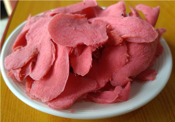 湖南特色零食 红姜丝 半干姜 盐姜丝 咸甜 红姜坨 200g 1瓶【图片