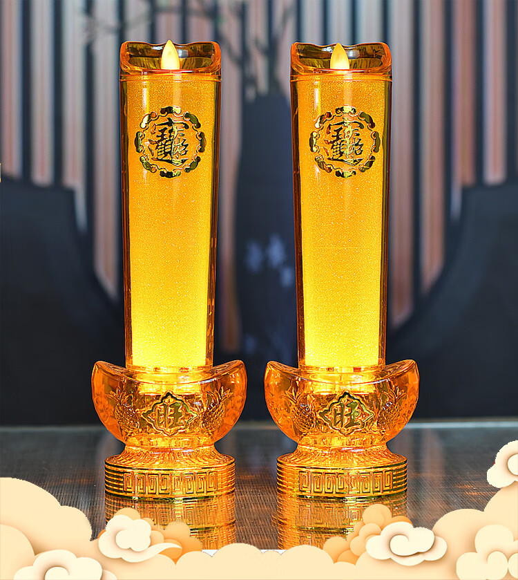 电池电蜡烛台供台供灯财神灯长明灯佛灯家用佛堂关公插电佛龛仙家 21