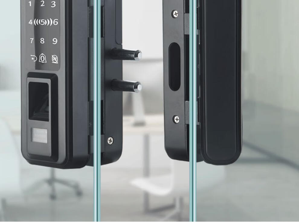小米mi米家通用玻璃门指纹锁免开孔办公室密码锁单双开无框门锁防盗