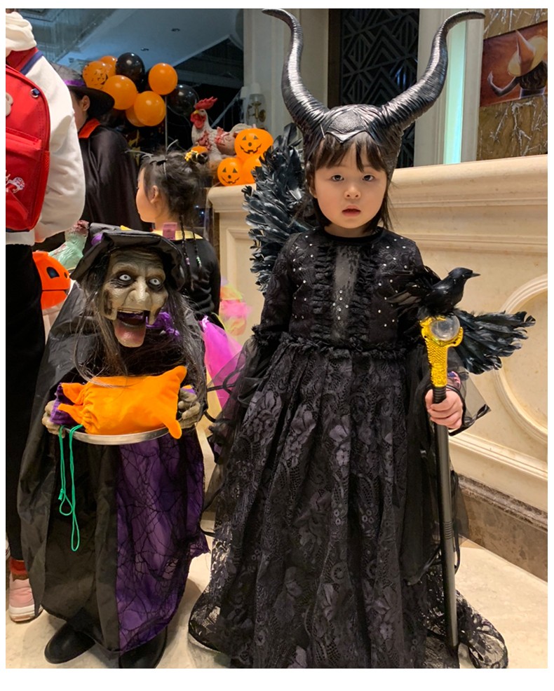 创森小米万圣节儿童服装女童沉睡魔咒cosplay幼儿园小女巫角色装扮
