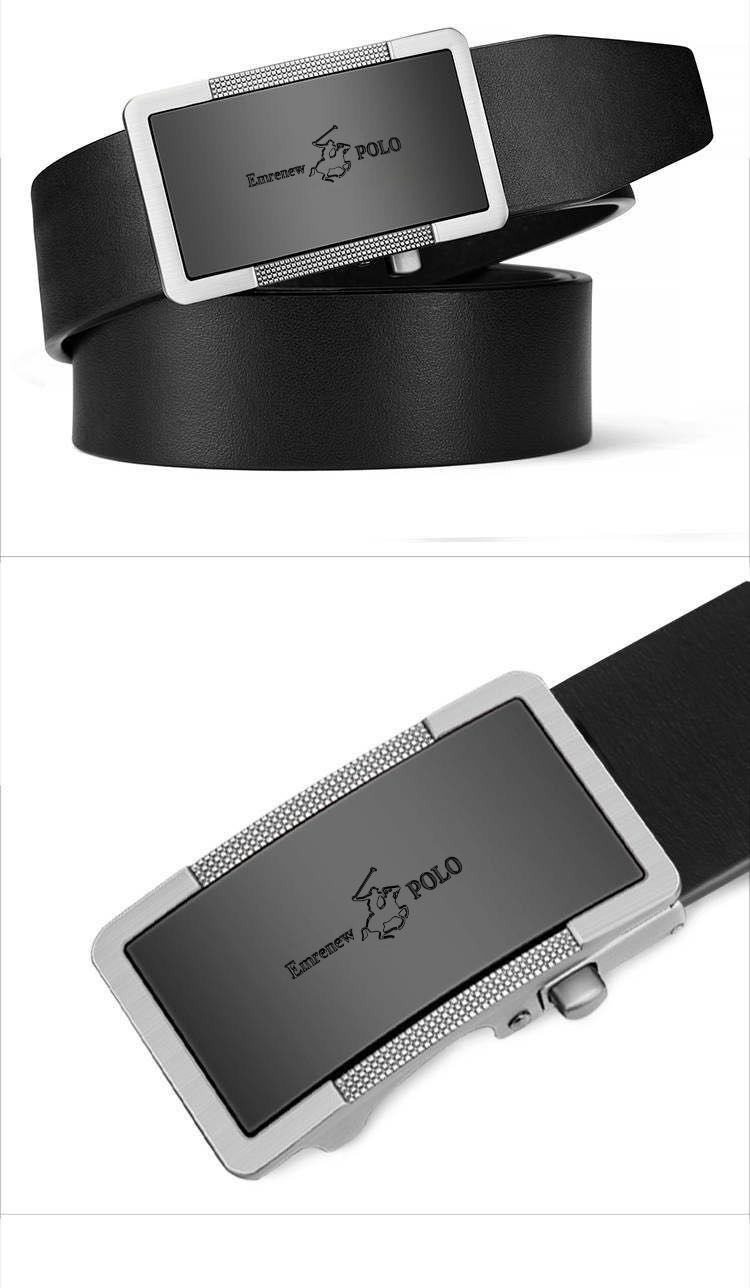 安普里保罗保罗小店保罗polo皮带男自动扣男士裤带牛皮腰带男商务休闲