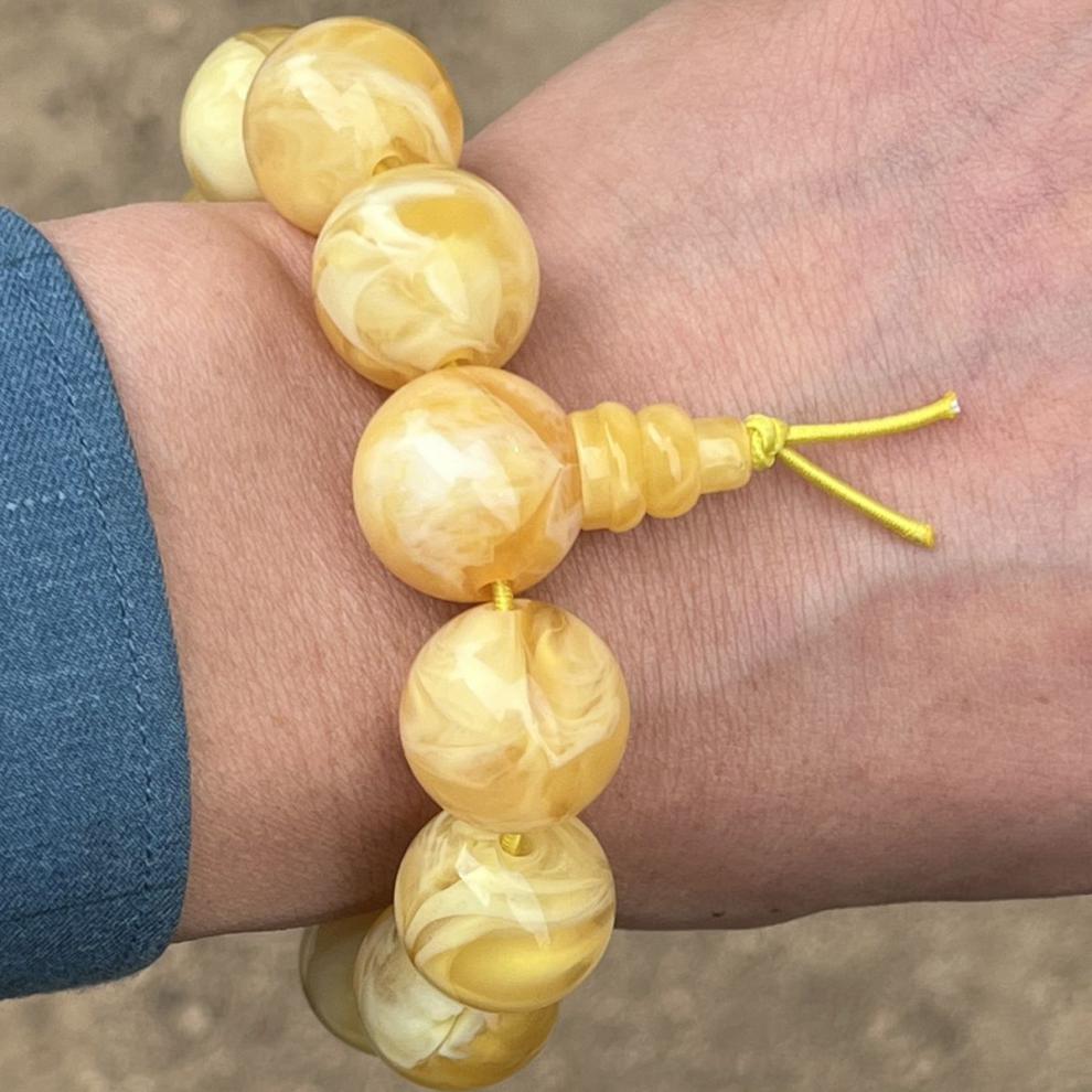 龙姑娘2022夏季男款佛珠树脂手链手串节日生日礼品编号20123男款手链