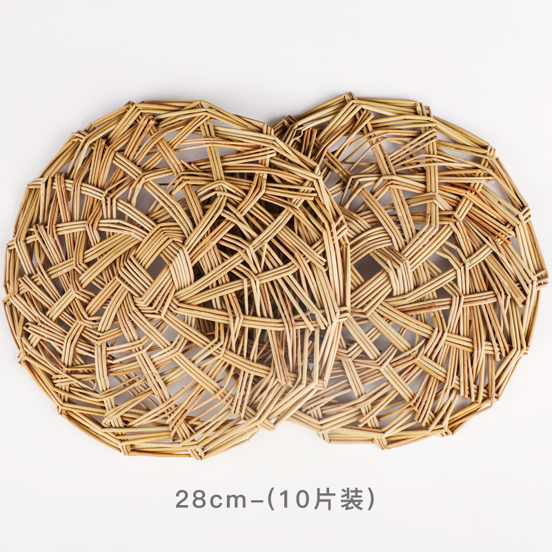 岙筱竹蒸笼屉家用大号圆形蒸笼垫草垫竹蒸笼蒸包子饺子蒸垫10个商用