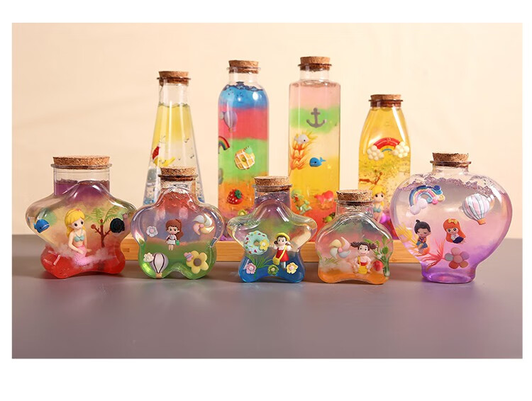 时间胶囊许愿瓶塑料加厚pet许愿瓶空瓶手工diy小瓶子迷你水精灵纸星星