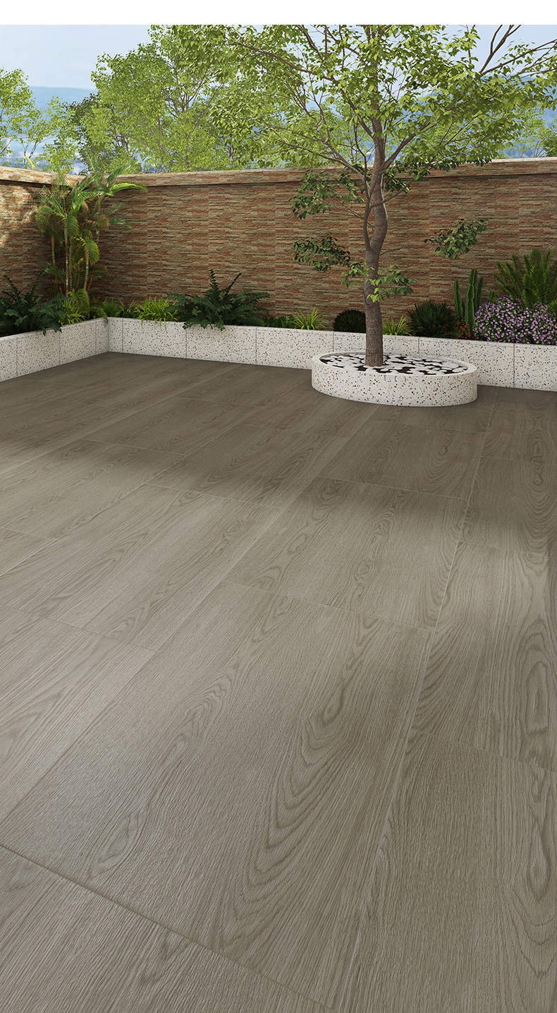 室外木纹砖600x1200庭院地砖院子瓷砖花园露台地板砖防滑户外现代黄