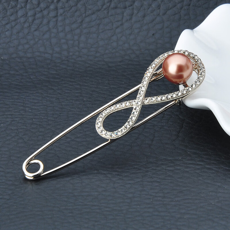 简约别针式胸针女毛衣开衫衣服固定领口装饰胸花扣针配饰礼物银色