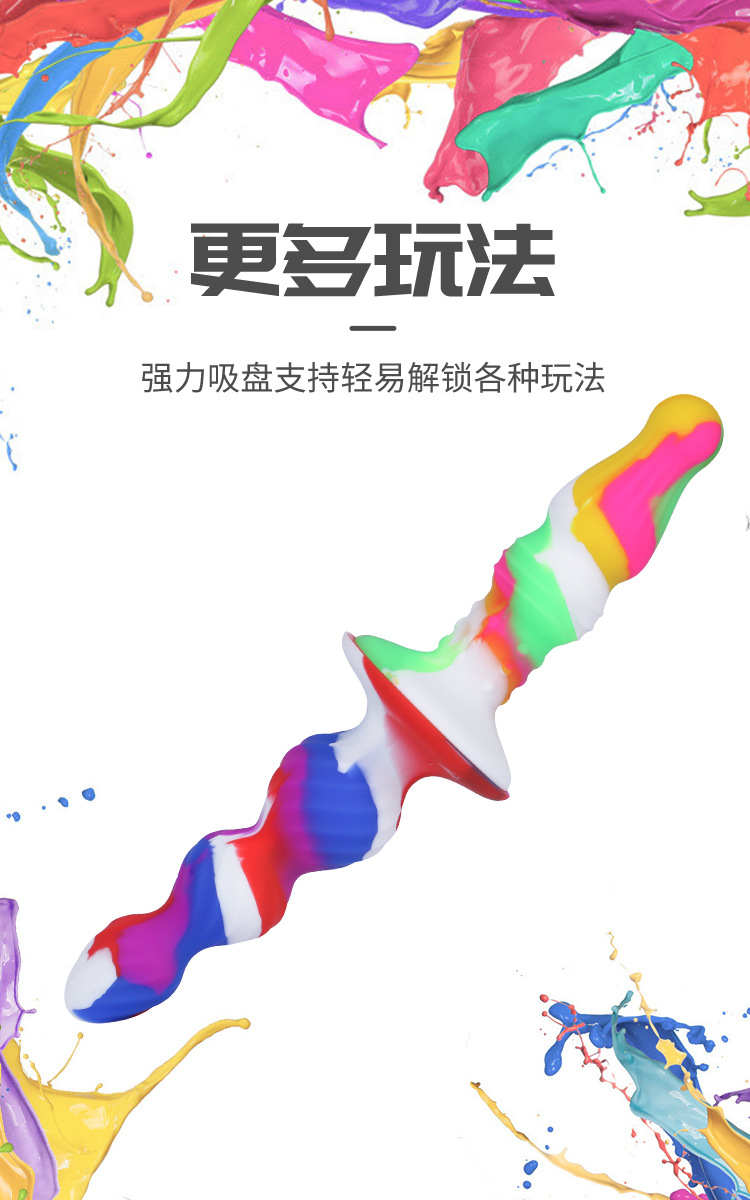 lue成人女插入男男同志用品后庭扩张扩肛器性趣工具彩色异形肛塞小