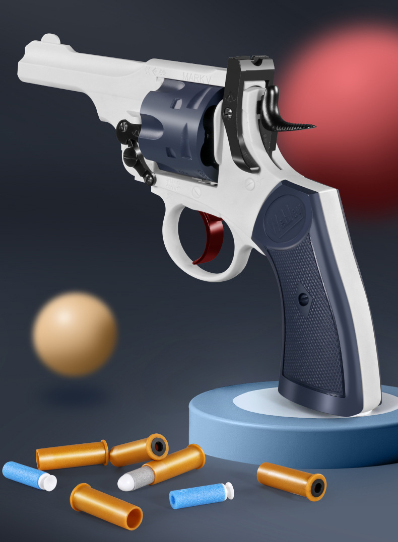 危克韦伯利马克m5左轮eva软蛋枪玩具模型转轮玩具枪wick 绿色mk5