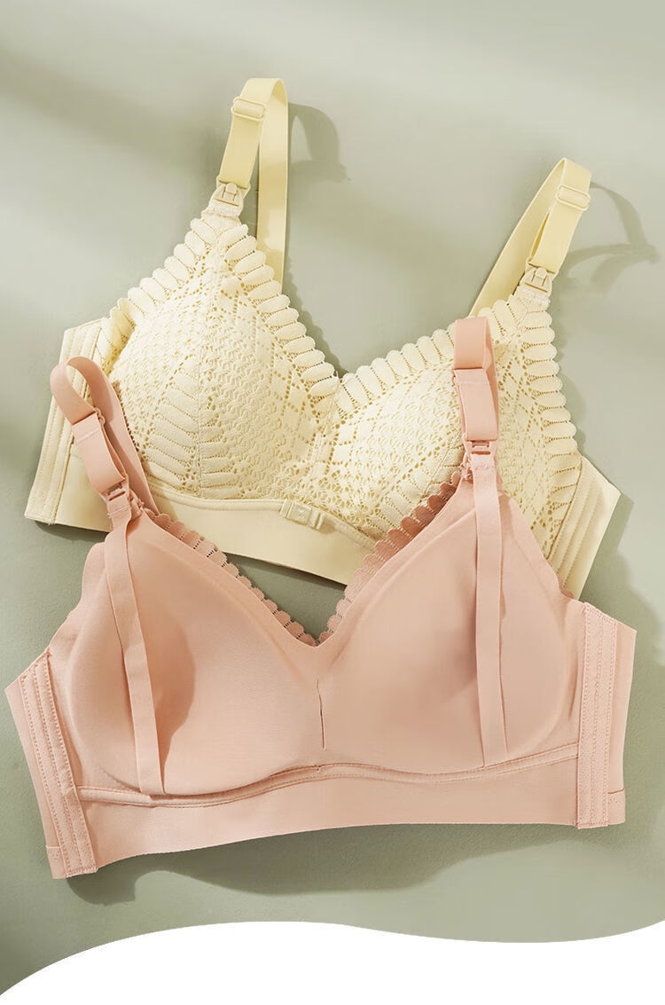 无痕聚拢防下垂哺乳内衣前开扣孕妇期哺乳期妈妈胸罩舒适哺乳文胸豆灰