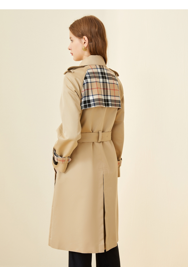 scofield女装春季风衣外套女中长款大牌卡其女中长款春季米色160