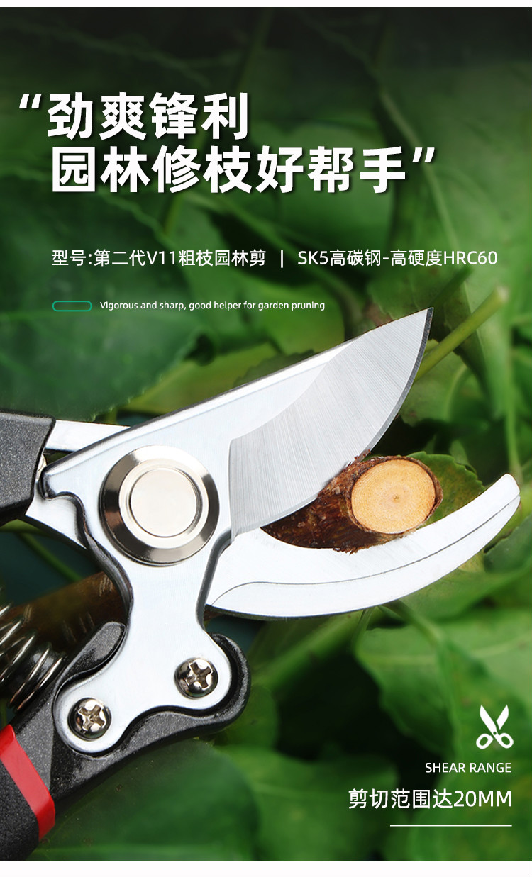 剪枝剪刀园艺果树修枝剪树枝剪刀园林强力修剪子省力神器家用子玺zixi