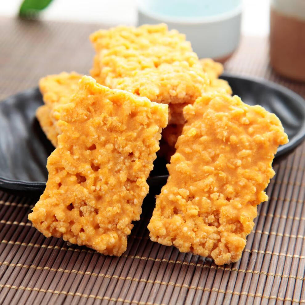 狮城优味蟹黄锅巴340g/罐海鲜锅巴糯米锅巴蛋黄锅巴膨化食品 各一罐