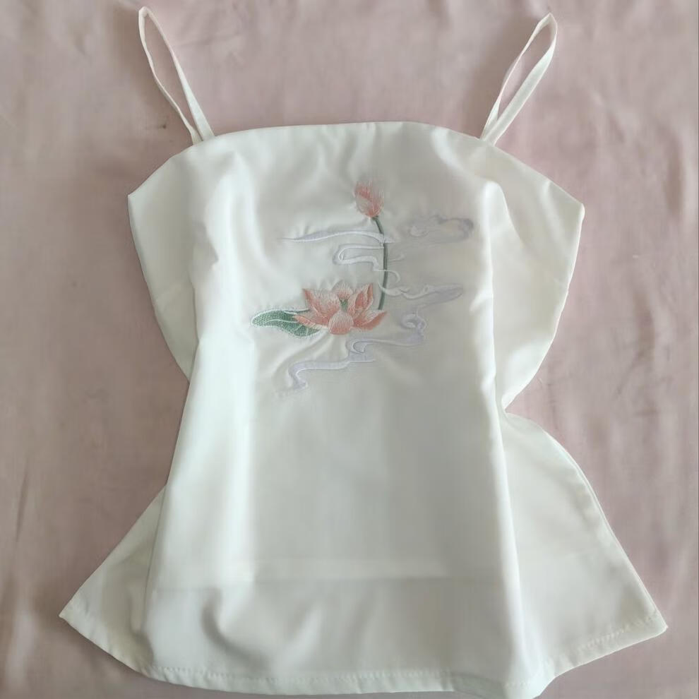 汉唐衣锦古风吊带内搭汉服背心刺绣小吊带复古汉元素抹胸打底内衬黑色