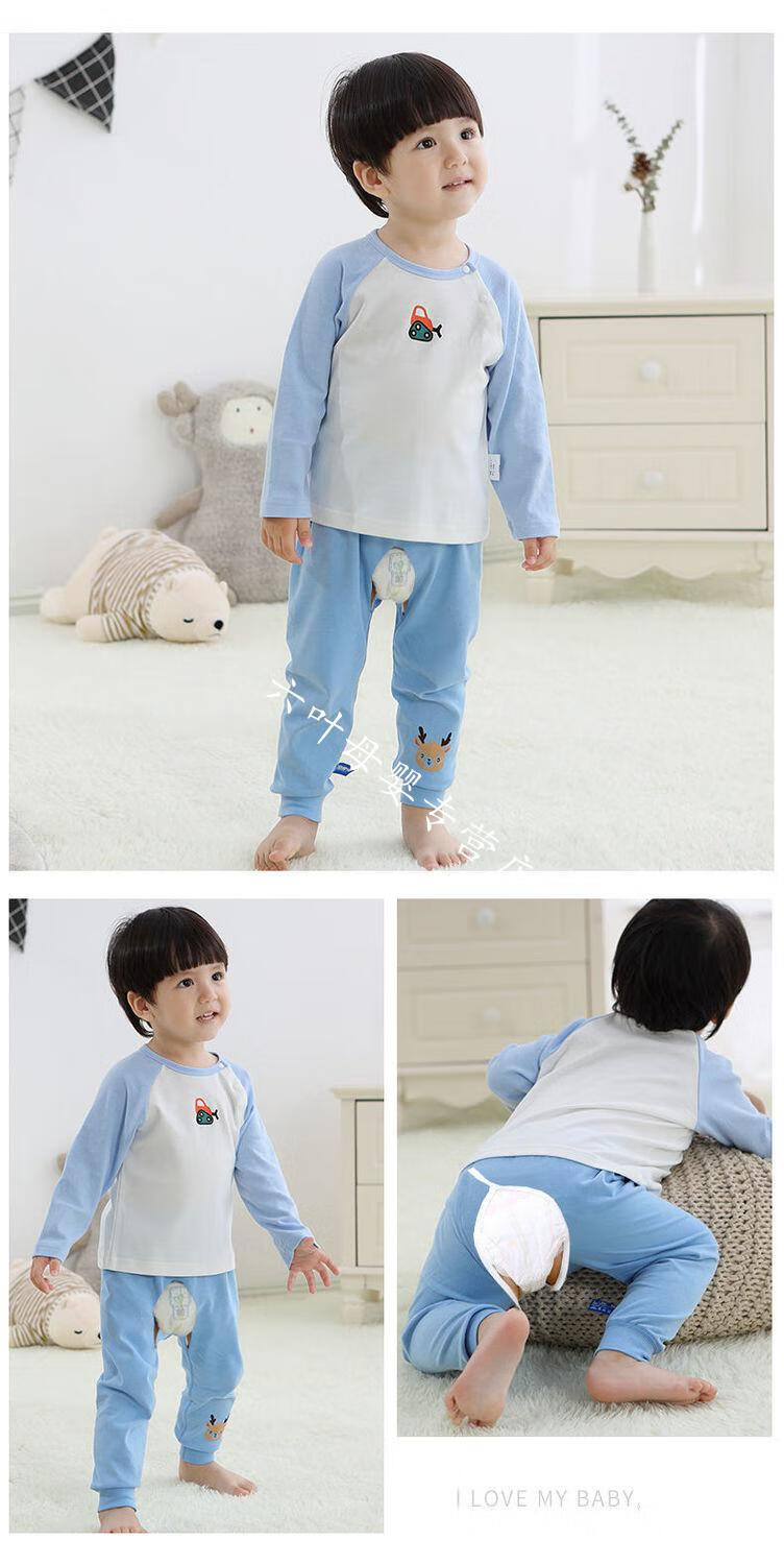 迪士尼宝宝开裆裤外穿男童开裆裤男宝宝开档儿童叉叉裤1-3岁外穿婴儿