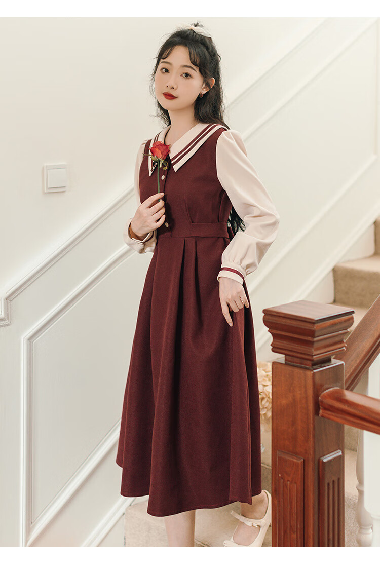 成人礼礼服女学生18学院风高中生艺考秋冬加厚编导艺考服装女黑色l