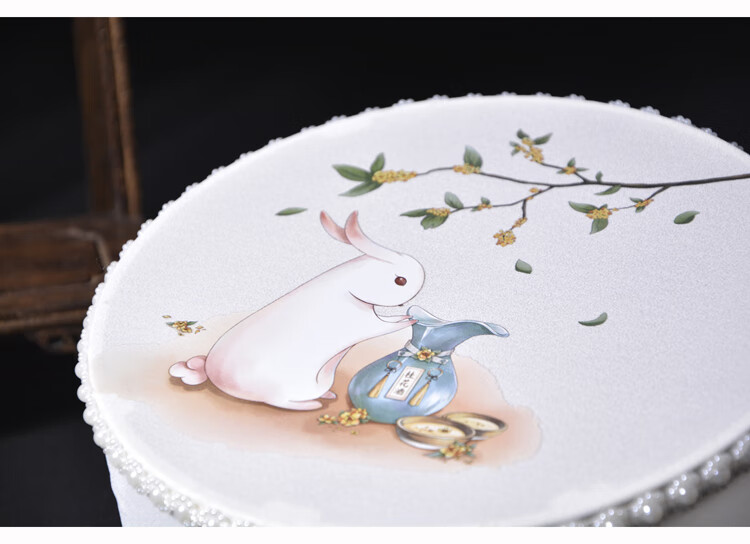 琴韵诗中秋节灯笼月兔古风汉服玉兔宫灯兔子花灯儿童小孩装饰礼物公司