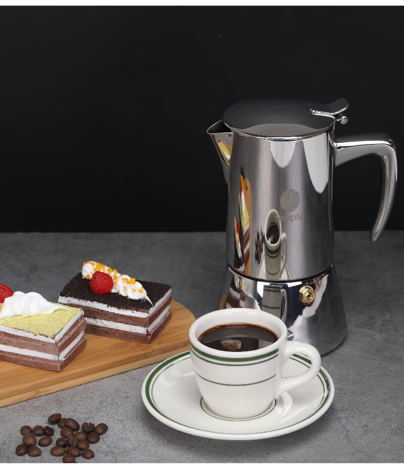 煮咖啡壶明火feepiemoka不锈钢摩卡壶特浓咖啡壶意大利意式咖啡壶可明