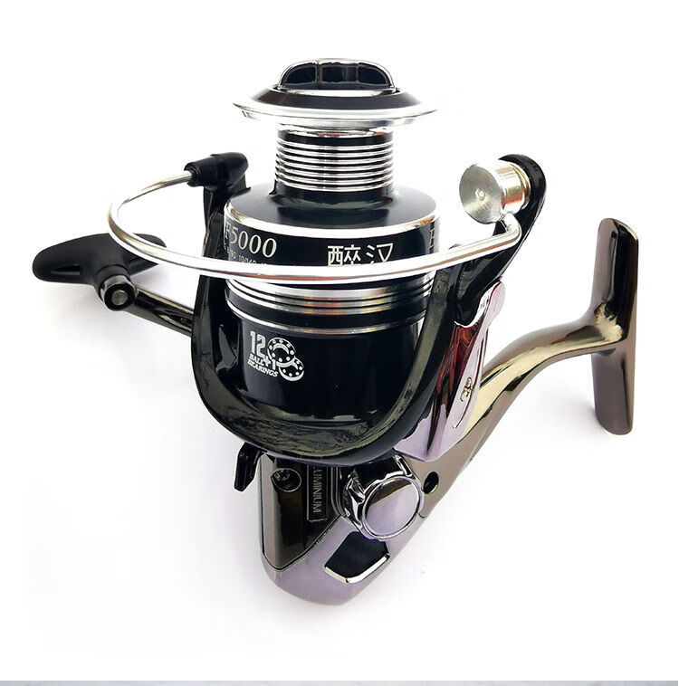 全金属海杆轮子车盘渔轮摇轮抛杆鱼轮海竿轮绕线轮矶杆轮摇机轮5号线