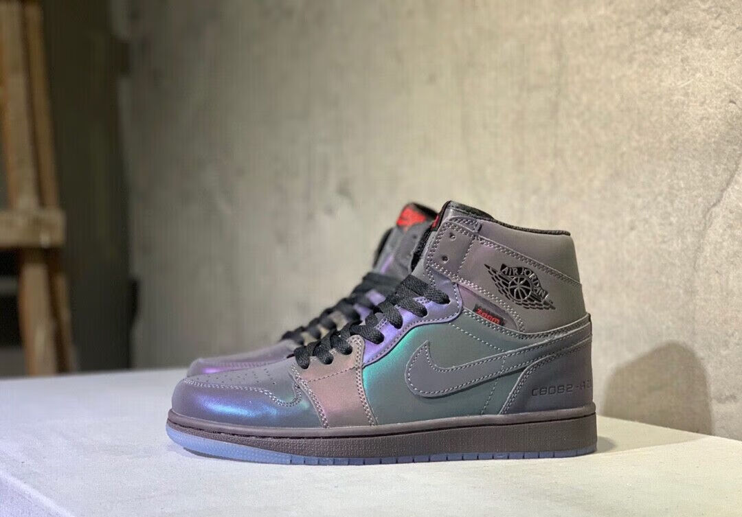 运动跑鞋aj1二次元小闪电扣碎黑白熊猫板鞋男鞋女鞋篮球鞋聨名同款