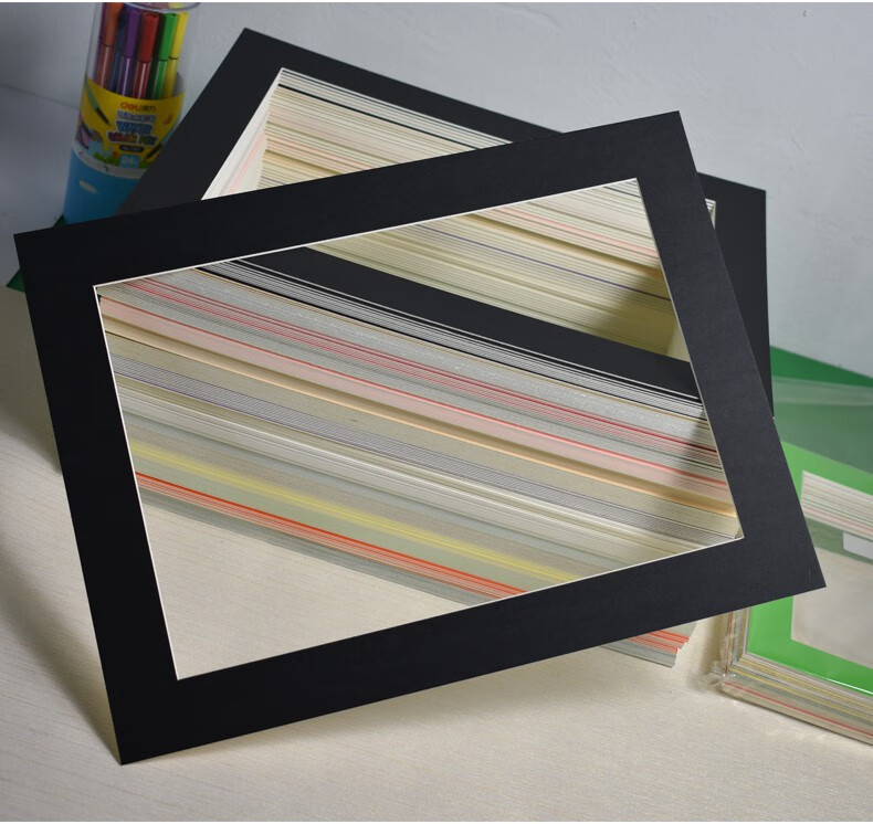 裱画框20张儿童画装裱框简易卡纸8k单框裱画纸a4纸相框a3纸画框彩色混