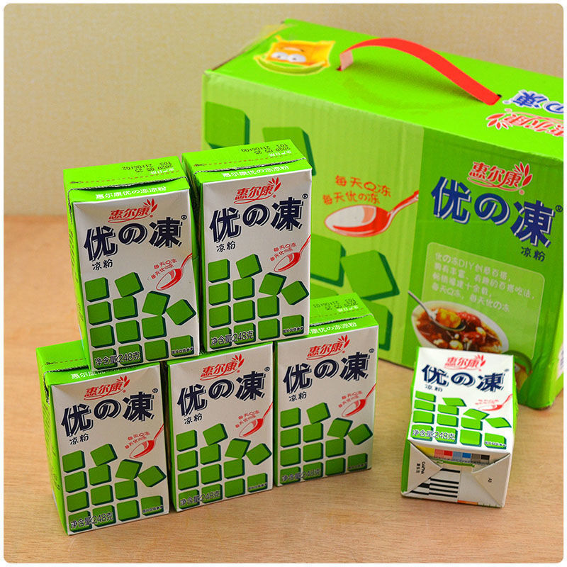 惠尔康16盒248g优の冻凉粉仙草冻吸冻优的冻果冻凉茶饮料整箱8瓶装