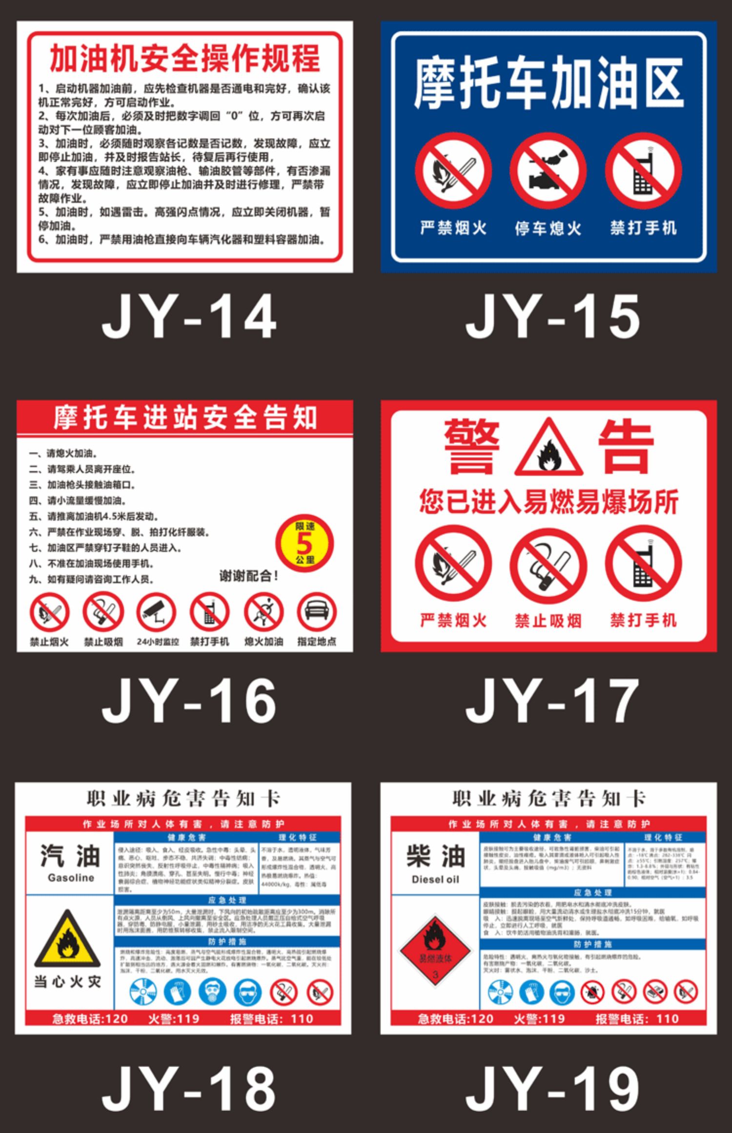 梦倾城加油站须知罐区牌卸油安全操作规程油库重地严禁烟火标志警示牌