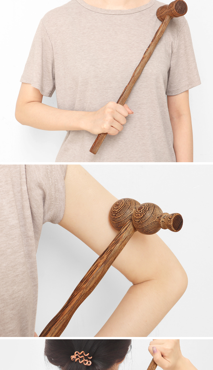2022新款鸡翅木质按摩捶子敲背锤经络肩颈拍打棒捶背器腿部穴位按摩器