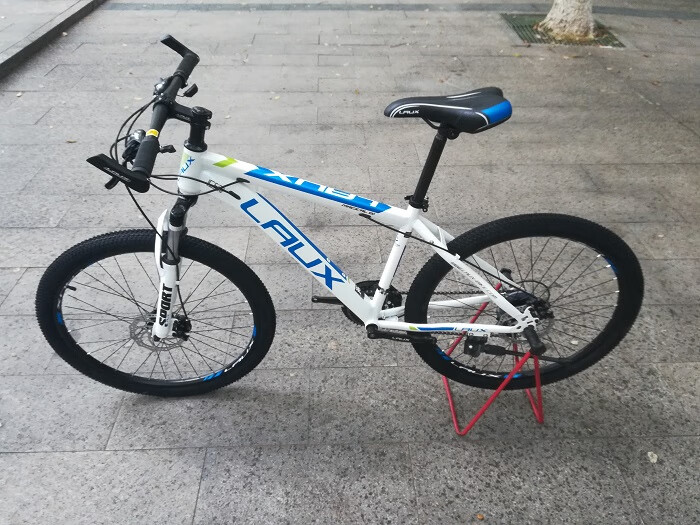 雷克斯自行车laux雷克斯钢架山地车阳光100升级款双碟刹自行车避震