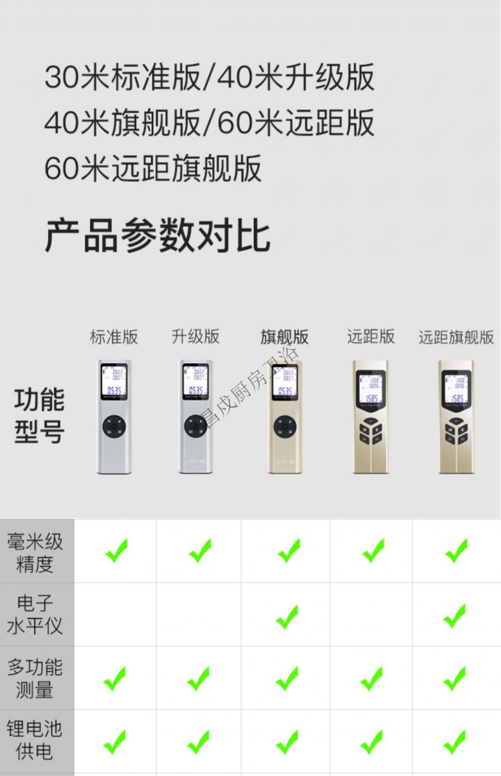 工地测量仪器卷尺测距仪激光水平智能激光工程面积测量仪器平方厚度