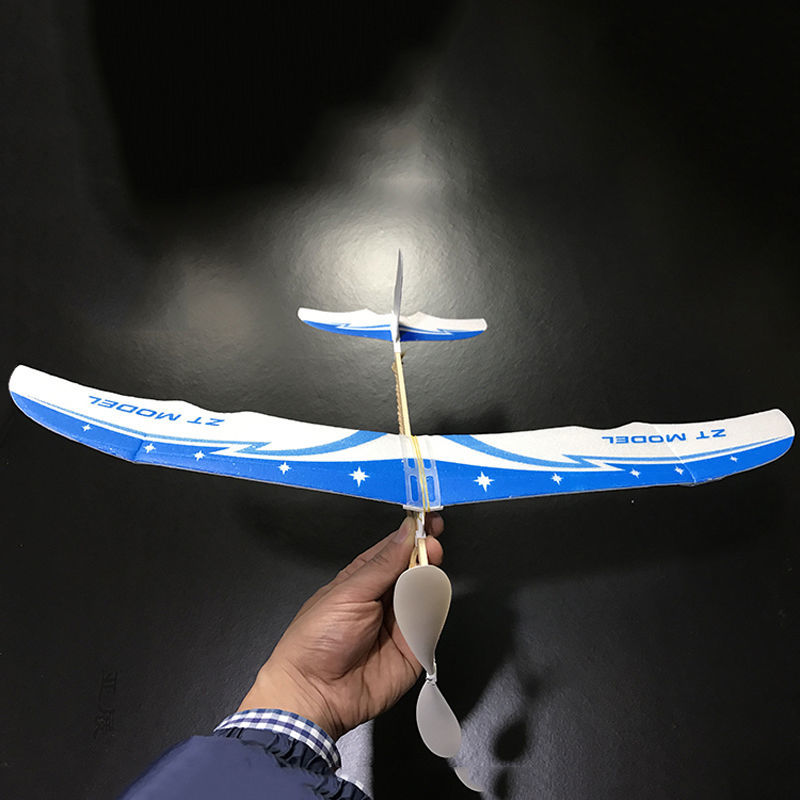 橡皮筋动力飞机轻骑士新雷鸟橡筋动力飞机模型航模仿真玩具拼装儿童