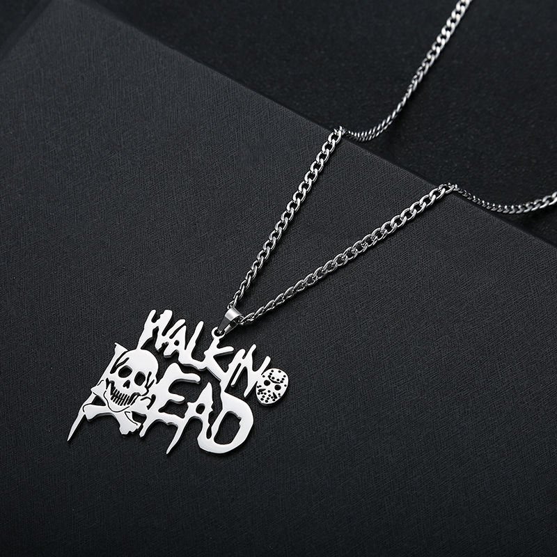 定做活死人法老红花会说唱会馆厂牌定制街舞吊坠男女朋克项链说唱会馆