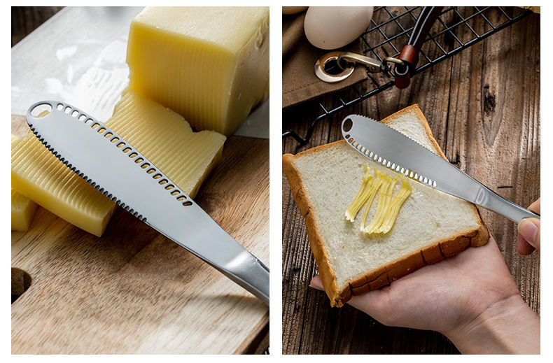 不锈钢黄油刀切割器切芝士奶酪工具果酱抹刀抹酱勺日式牛油刀家用能切