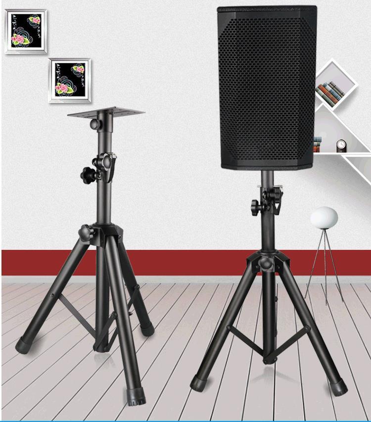 金属音箱落地三脚架三角架ktv舞台专业音箱架子 银色音箱支架一对品牌