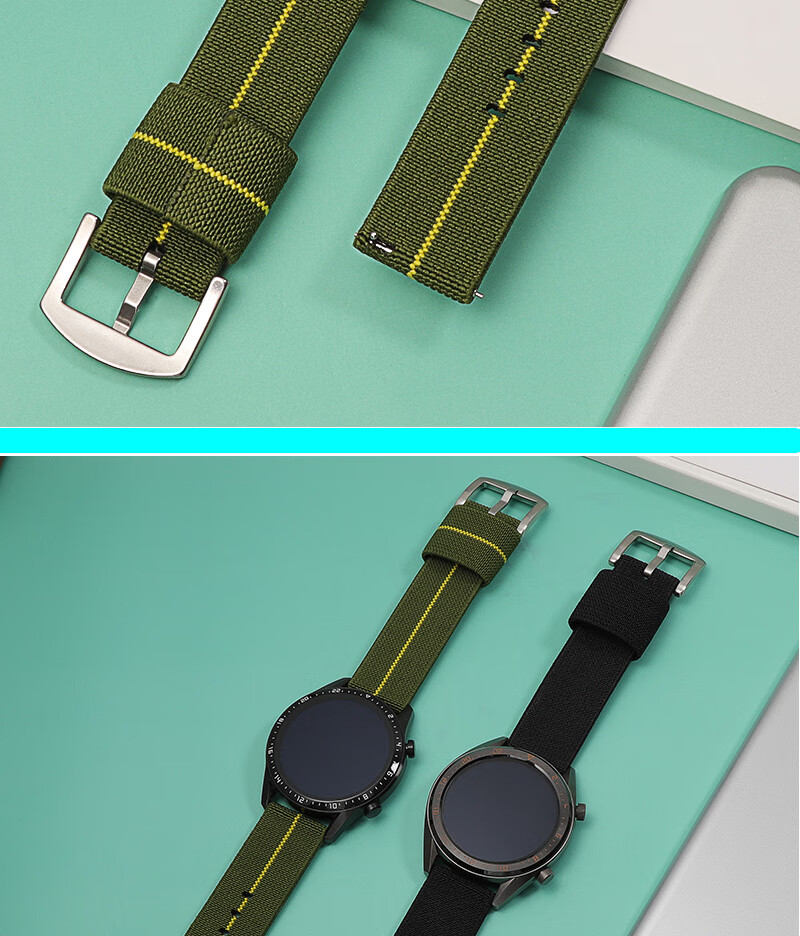 官方旗舰华为gt2表带原装gtgt2pro手表watch3编织腕带gsmagic时黑色黑