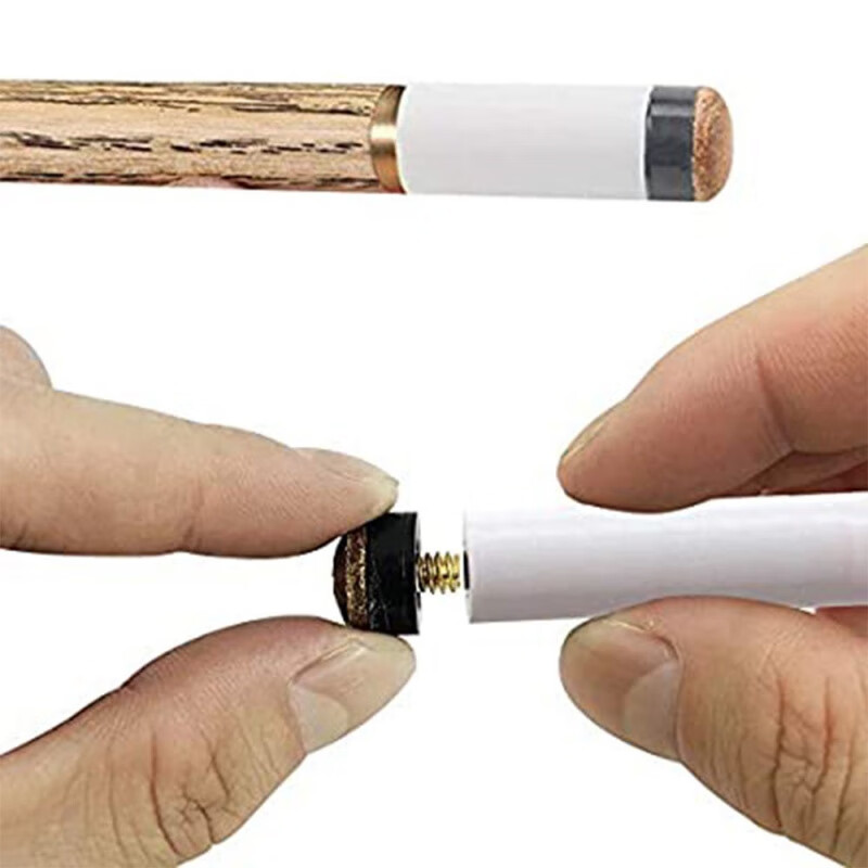 阙时翊 台球杆皮头套10mm皮头小头杆10mm-13mm台球杆九球杆专用长先角