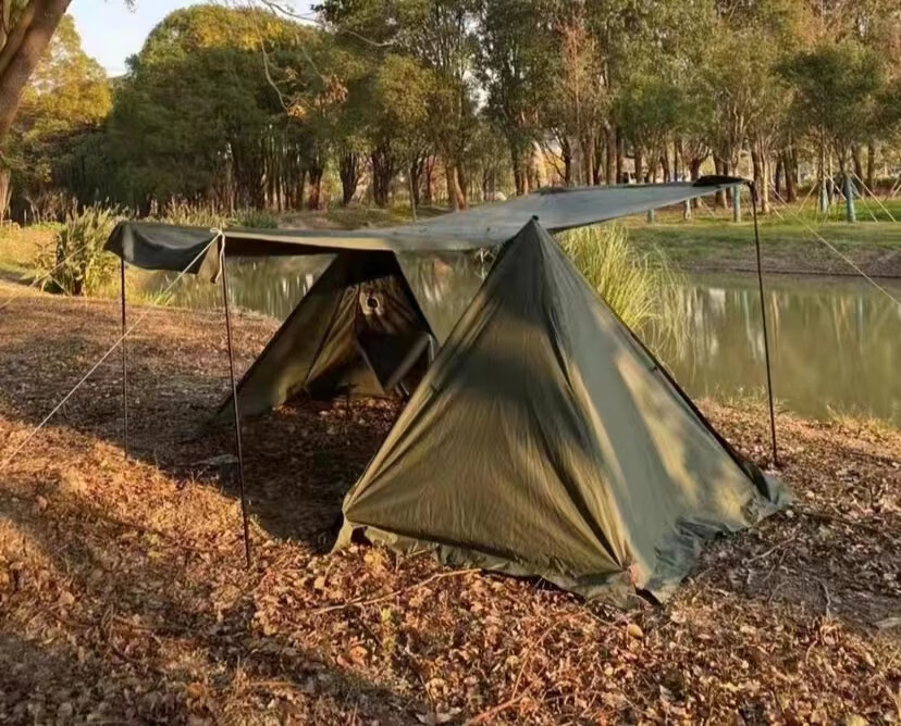 庇护所帐篷 under theweather庇护所双人帐篷户外野营便携防暴雨防