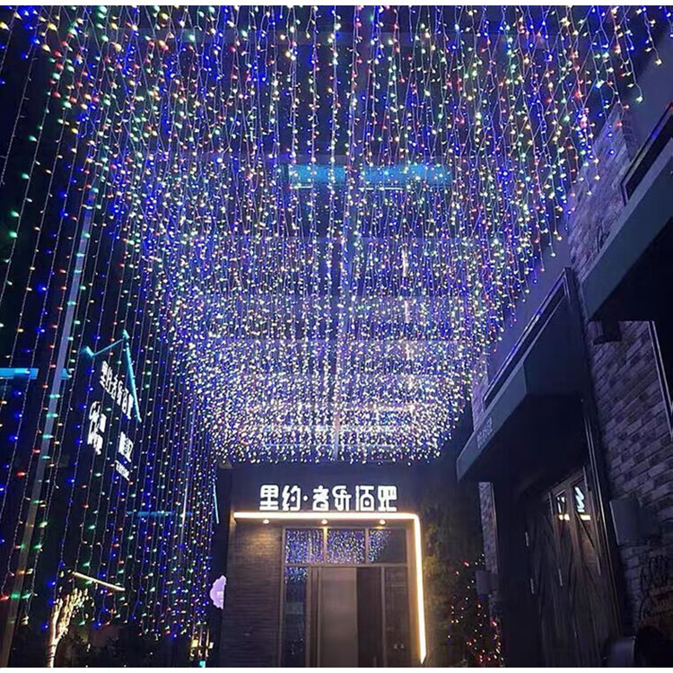 星星灯串led星星灯小彩灯闪灯串灯满天星灯冰条灯窗帘灯瀑布灯挂灯