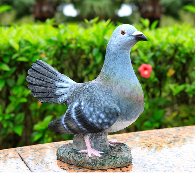 美恋 别墅花园林庭院子仿真白色鸽子鸟类动物雕塑草坪景观装饰摆件
