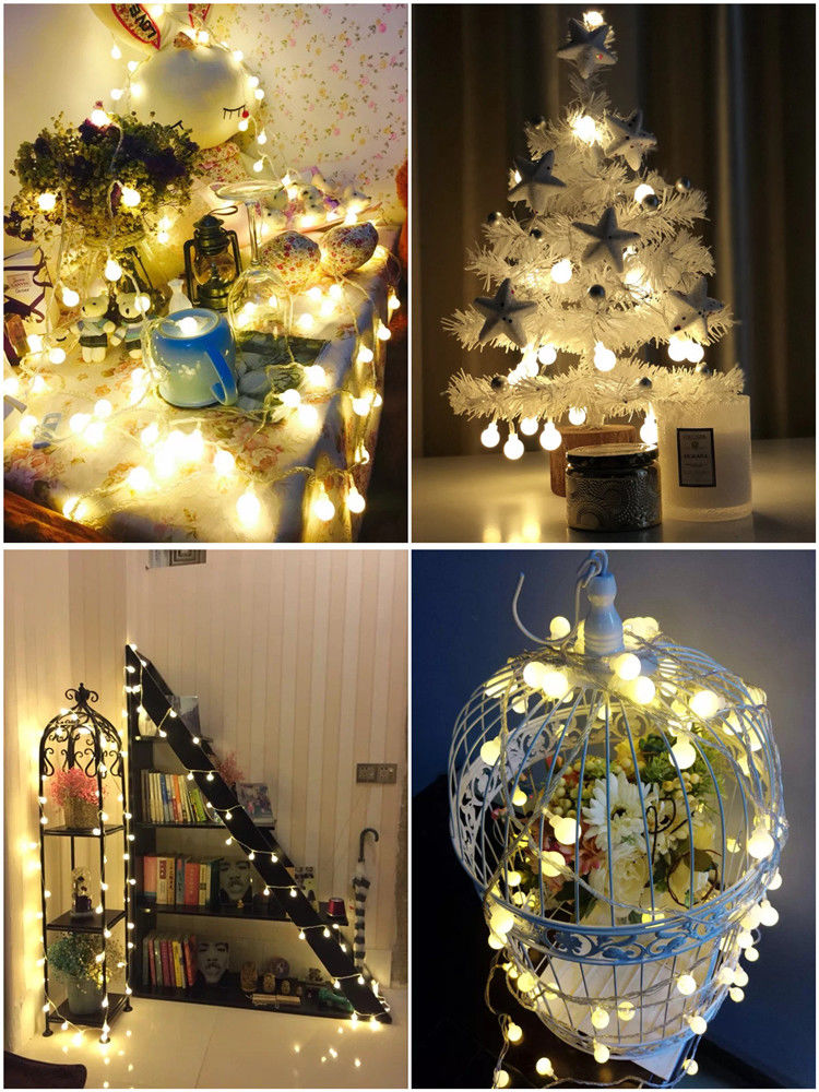 led星星彩灯闪串灯小灯泡夜市摆摊灯卧室房间婚庆装饰宿舍布置ins雪花